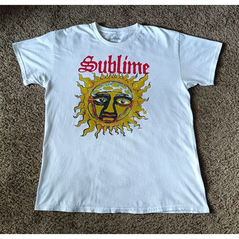 Sublime T-Shirt Men's Size Large Graphic Print White Shirt